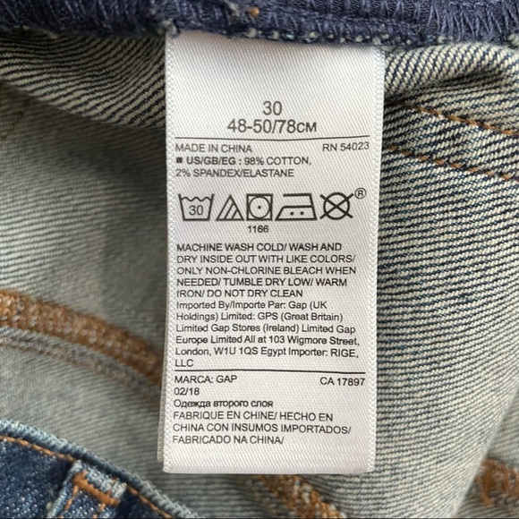 Gap Blue High Rise Button-front Denim Skirt - Picture 5 of 5